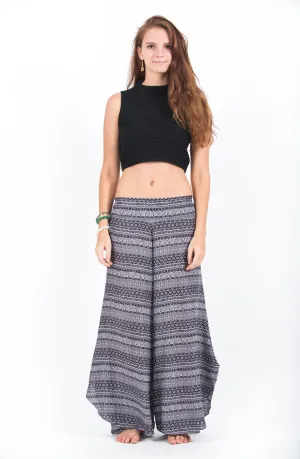 Aztec Stripes Palazzo Style Harem Pants in Black