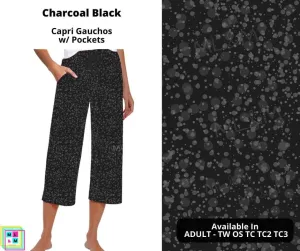 Charcoal Black Capri Gauchos by ML&M