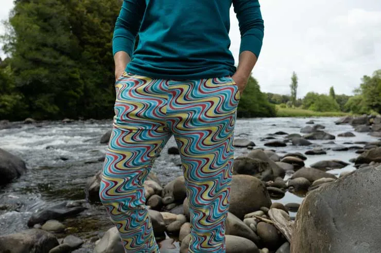 Coddi & Womple Soft Pants Adult - Rainbow River / Vintage Surf