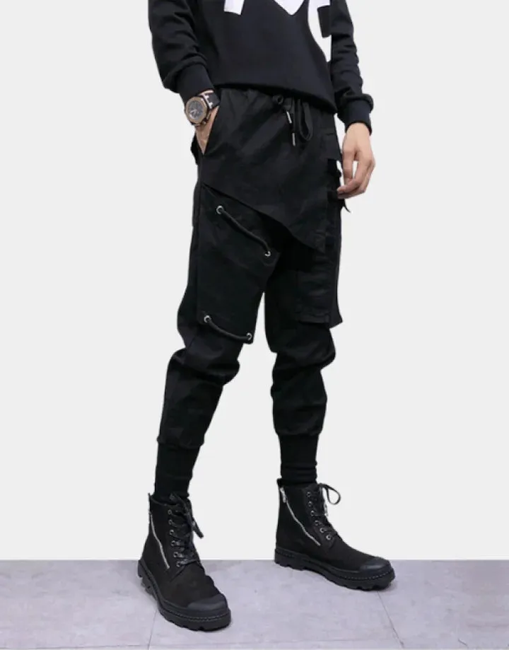 Drawstring cargo joggers