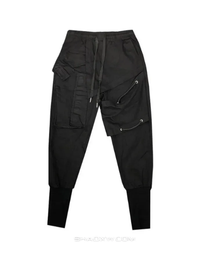 Drawstring cargo joggers