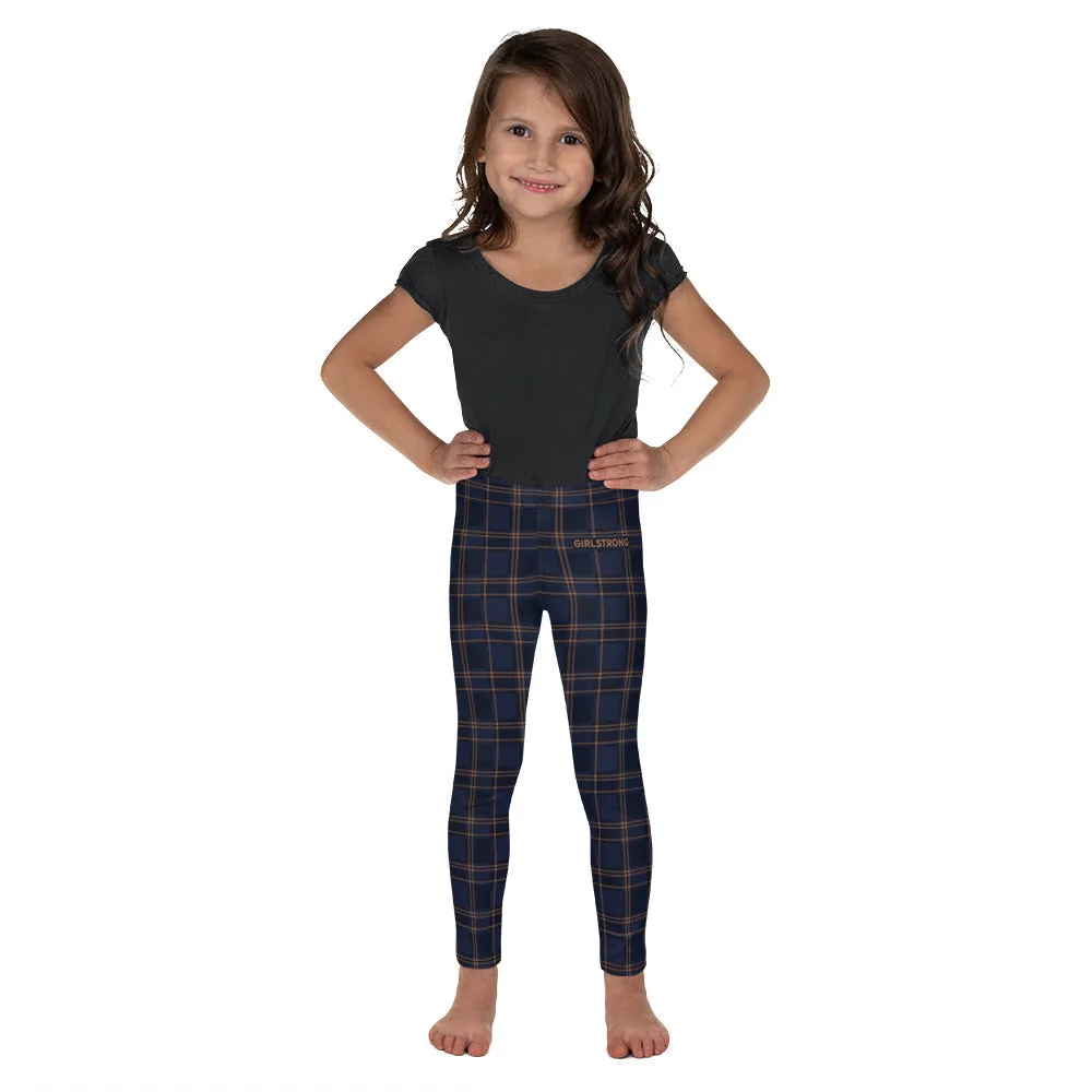 ELEVATED ESSENTIALS, THE PERFECT KID'S LEGGING VINTAGE PLAID NAVY AND BLACK