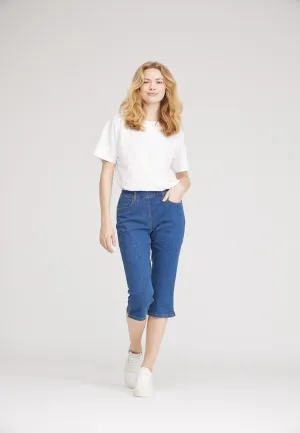 Kelly Regular Capri Short Length - Blue Denim