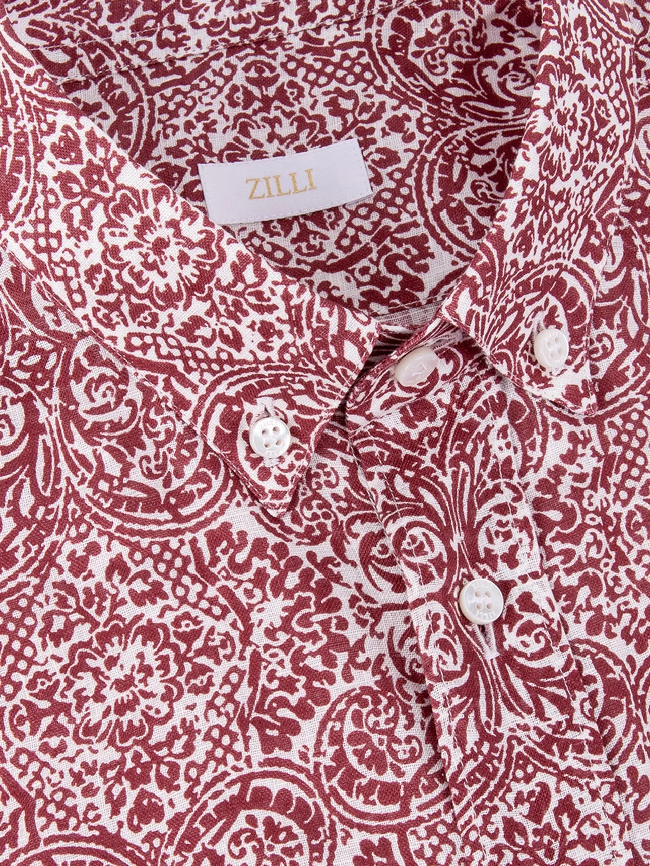 Short Sleeve Shirt with Paisley Printed Pattern