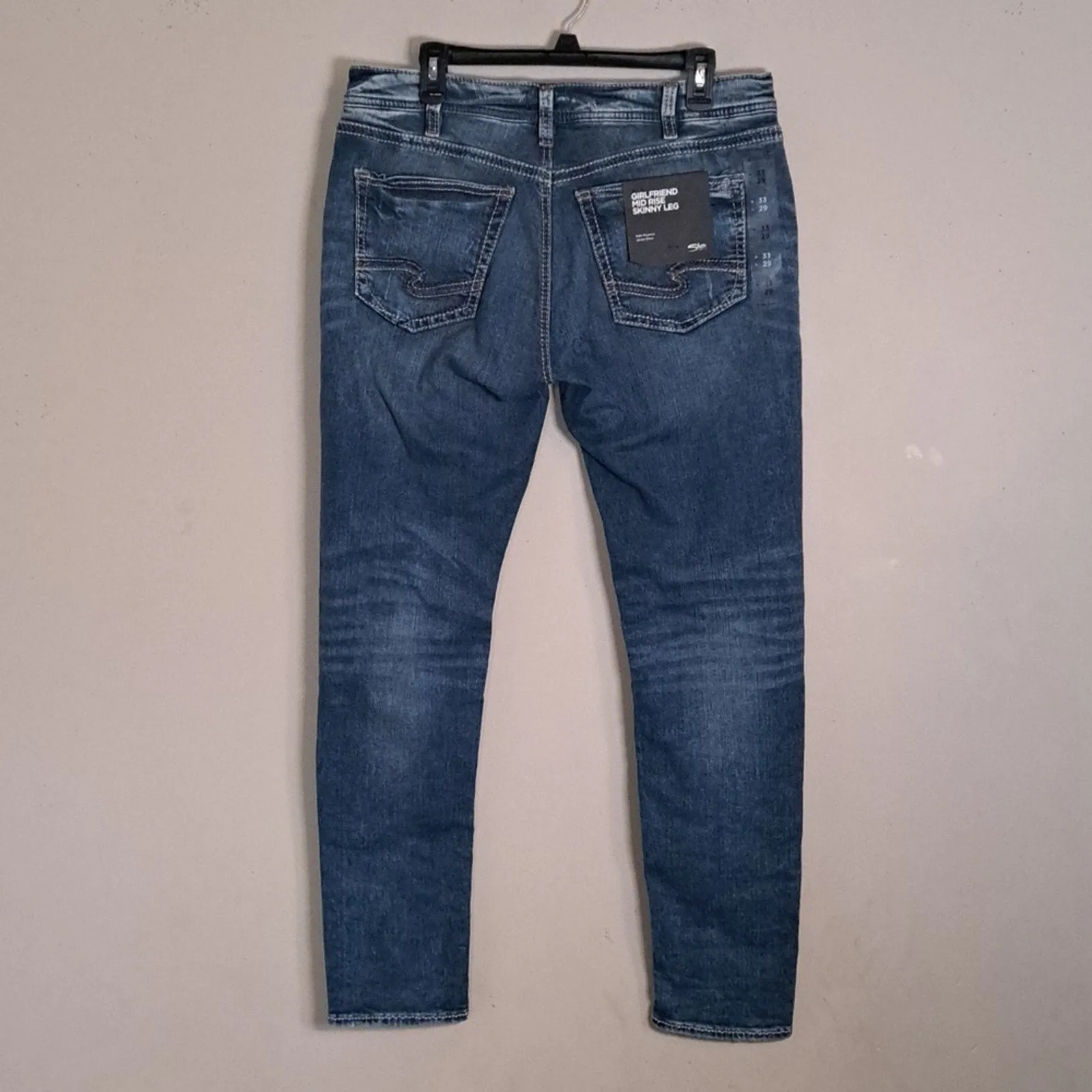 Silver Jeans Girlfriend Midrise Distressed Jeans 33