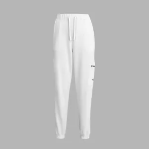 Whte Zip Pocket Sweatpants